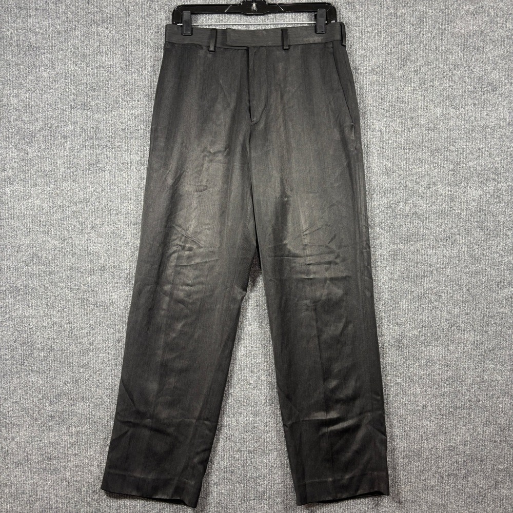 AXIST Dress Pants Mens 29x30 (Fits 30x30) Straight Leg Black Flat Front Slacks